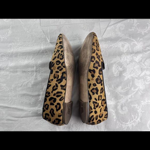 J Crew Womens Flats Size 9.5 Leather Leopard Print Driving Moccasins - Picture 7 of 9